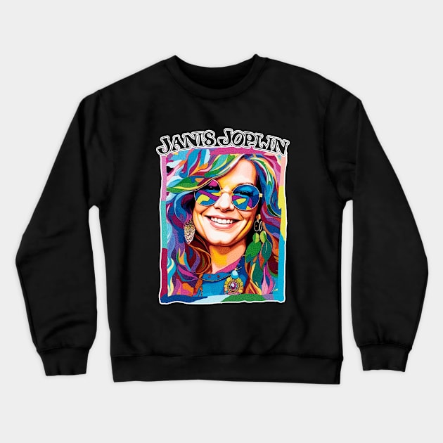 JANIS JOPLIN HIPPIE CHIC Crewneck Sweatshirt by DISCO DISCO MX